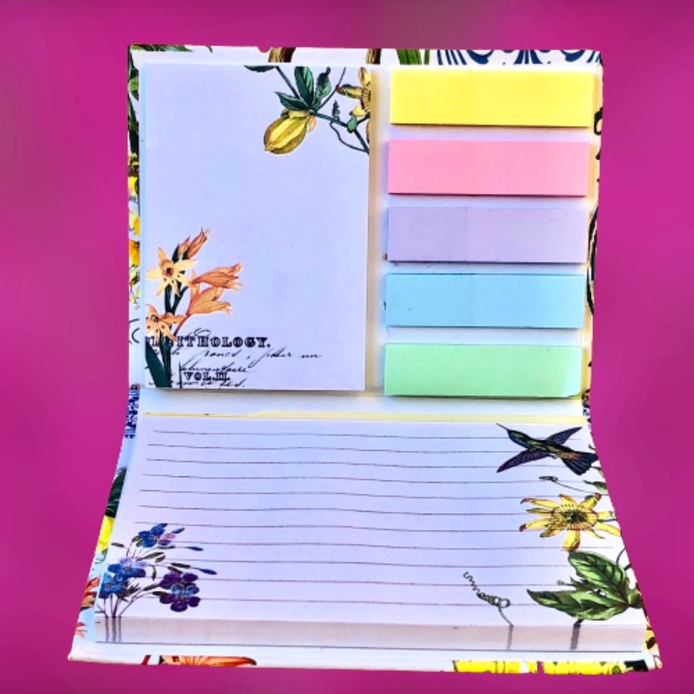 Hummingbird Compact Sticky Notes + Sticky Flags + Memo Pad Michel Design Works
